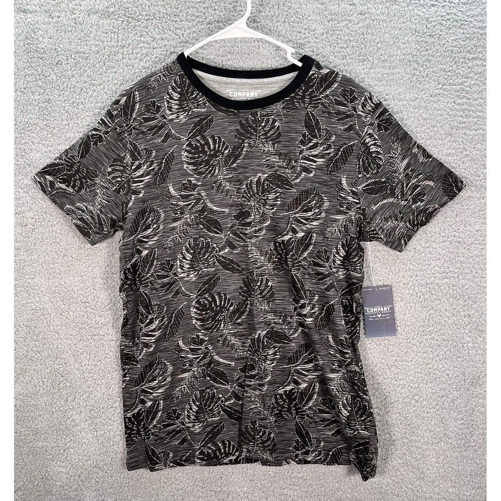 Trademark Company 81 Shirt Adult Medium Gray Black Preppy Casual Aloha Beach